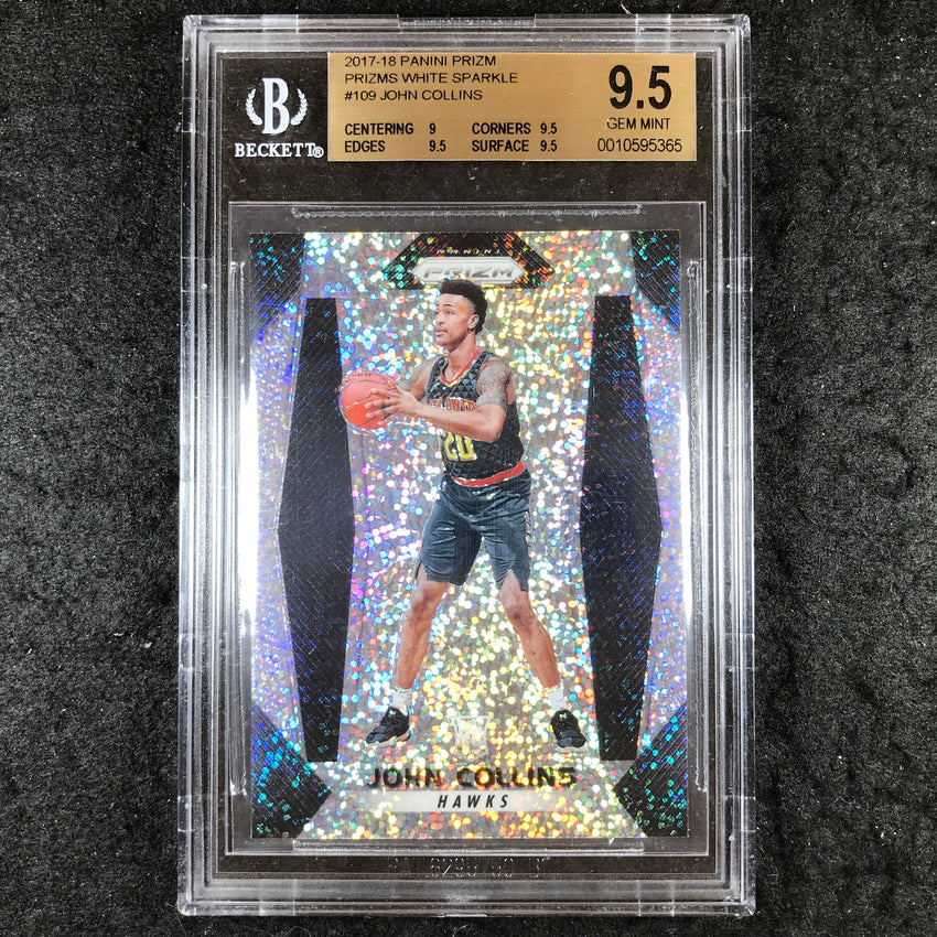 2017 Panini Prizm JOHN COLLINS Rookie White Sparkle #109 BGS 9.5 (365)