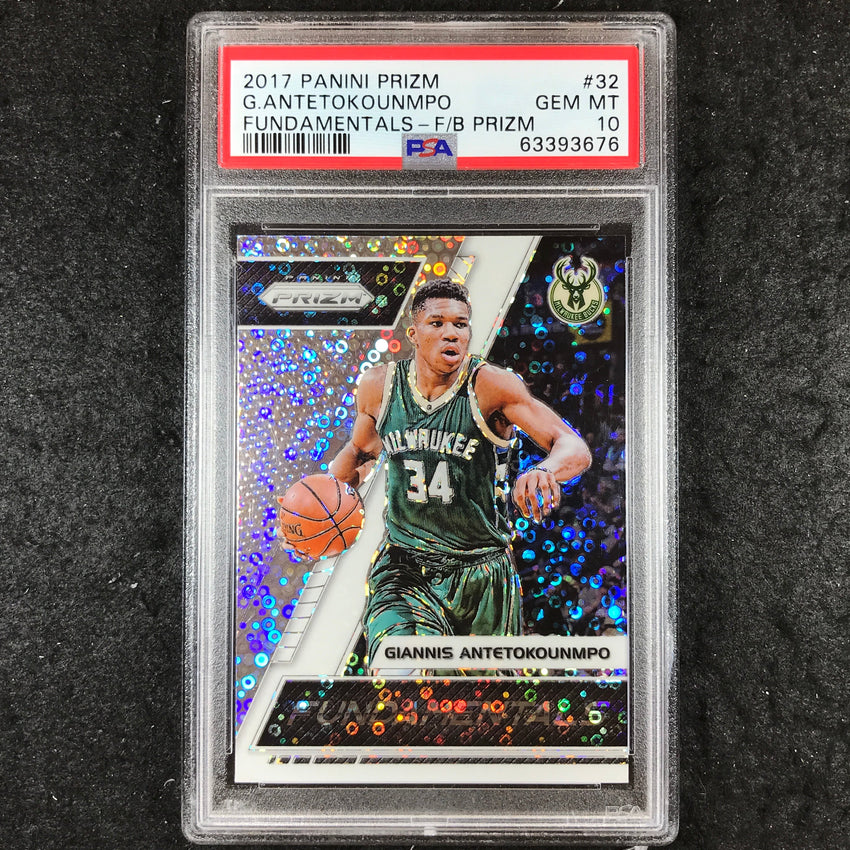 2017 Panini Prizm GIANNIS ANTETOKOUNMPO Fundamentals Fast Break #32 PSA 10 (676)