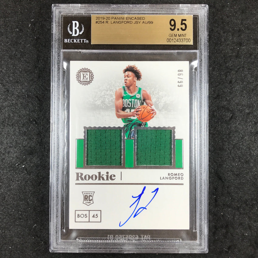 2019 Panini Encased ROMEO LANGFORD Rookie Jersey Auto 86/99 #254 BGS 9.5 (700)