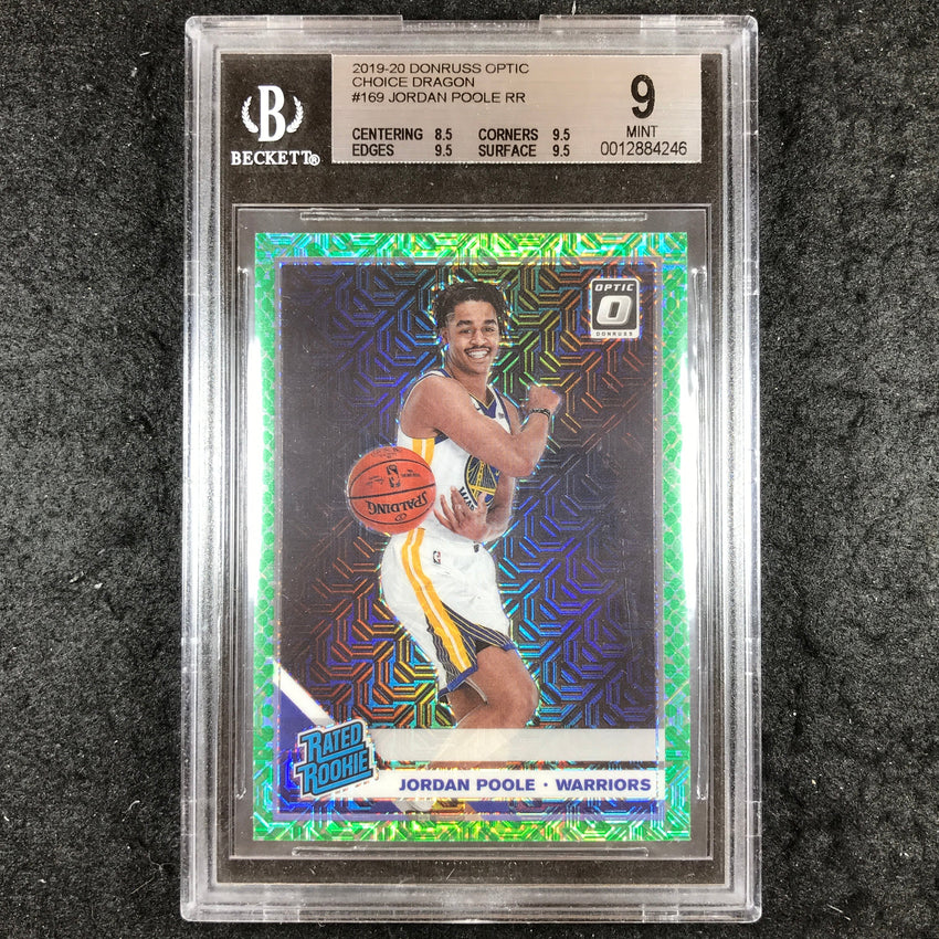2019 Donruss Optic JORDAN POOLE Rated Rookie Choice Dragon #169 BGS 9 (246)