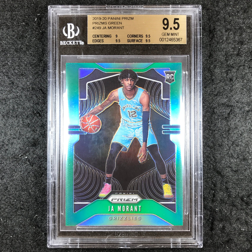 2019 Panini Prizm JA MORANT Rookie Green #249 BGS 9.5 (367)