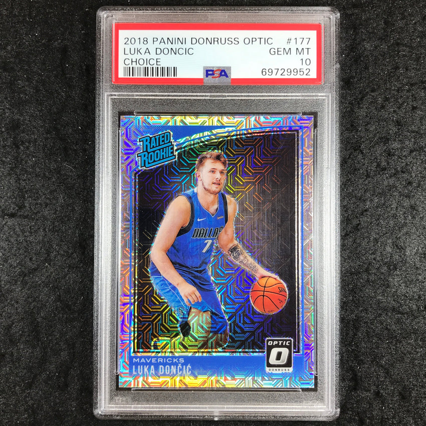 2018 Optic LUKA DONCIC Rated Rookie Choice #177 PSA 10 (952)