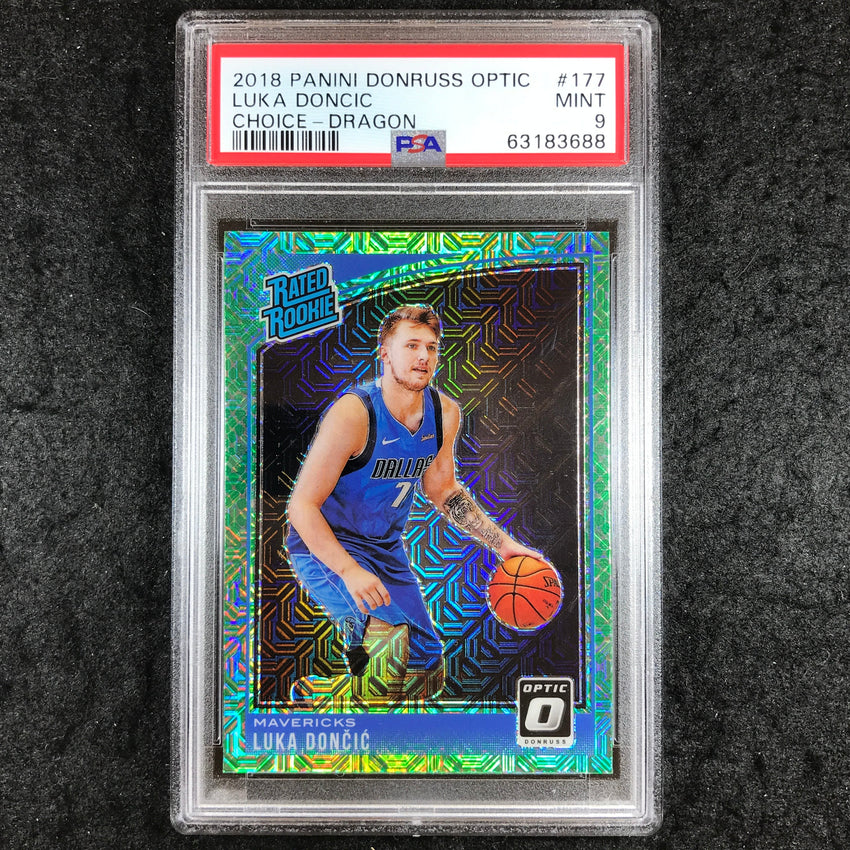 2018 Donruss Optic LUKA DONCIC Rated Rookie Choice Dragon #177 PSA 9 (688)