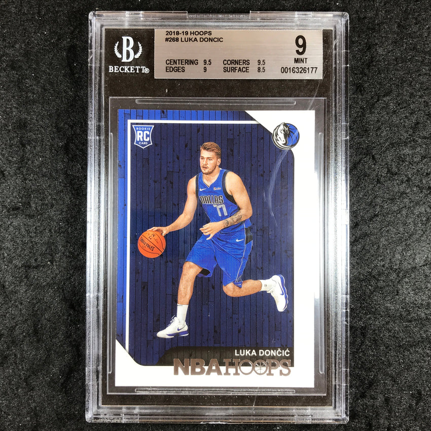 2018 Hoops LUKA DONCIC Rookie Base #268 BGS 9 (177)