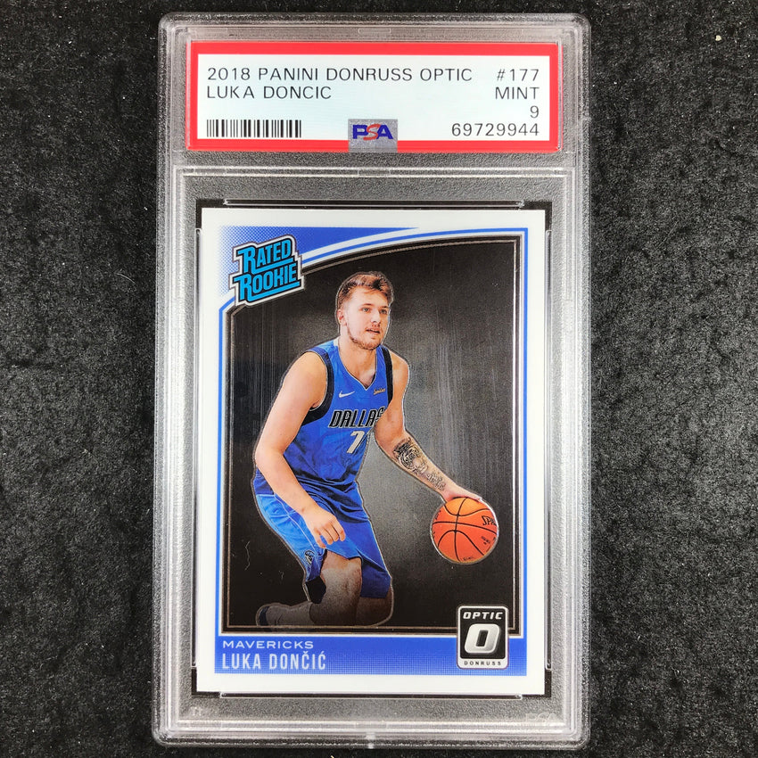 2018 Optic LUKA DONCIC Rated Rookie Base #177 PSA 9 (944)