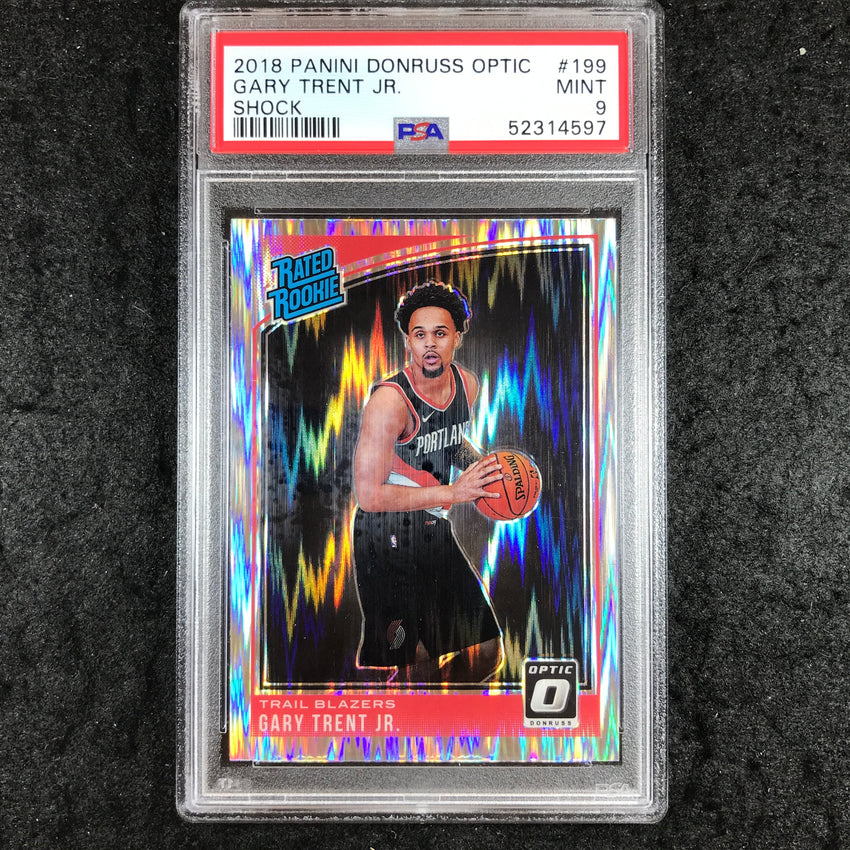 2018 Panini Donruss Optic GARY TRENT JR. Rated Rookie Shock #199 PSA 9 (597)