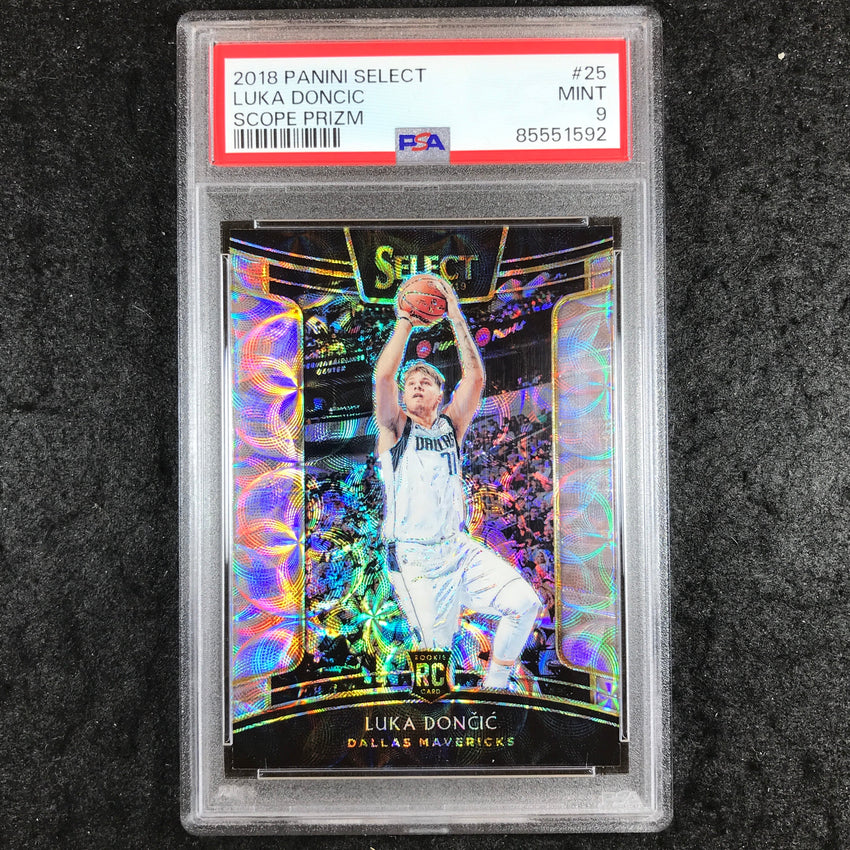 2018 Panini Select LUKA DONCIC Rookie Scope Prizm #25 PSA 9 (592)