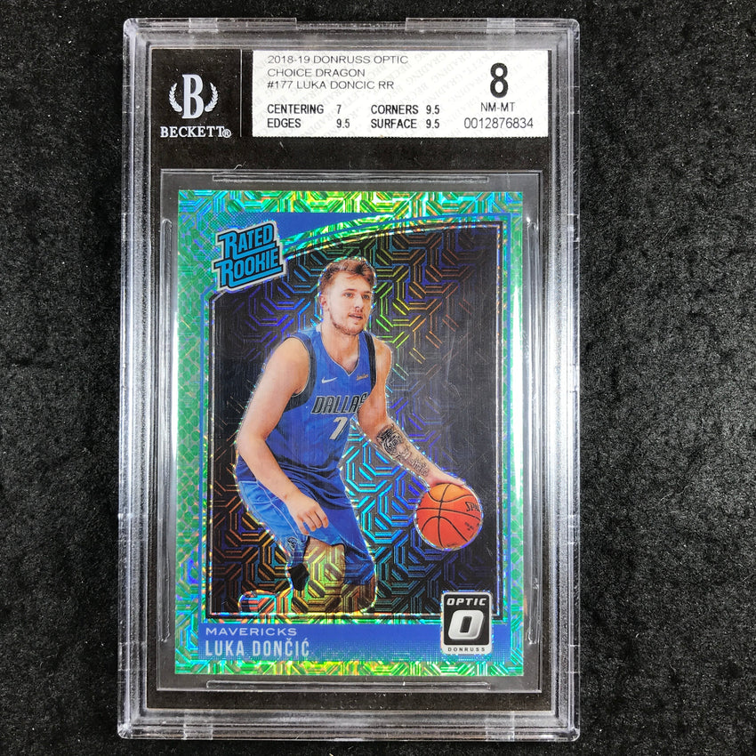 2018 Donruss Optic LUKA DONCIC Rated Rookie Choice Dragon #177 BGS 8 (834)