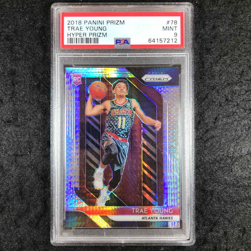 2018 Prizm TRAE YOUNG Rookie Hyper #78 PSA 9 (212)