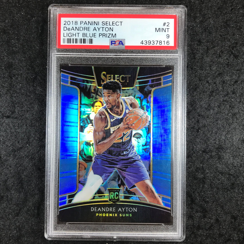 2018 Panini Select DEANDRE AYTON Rookie Light Blue 210/299 #2 PSA 9 (816)