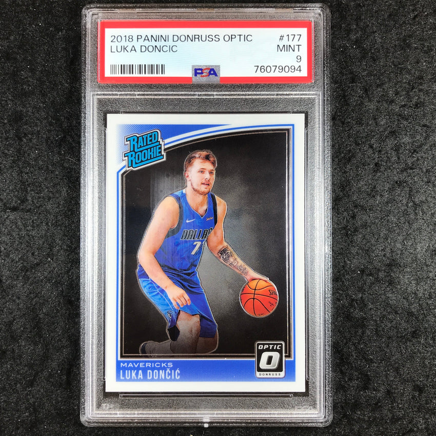 2018 Optic LUKA DONCIC Rated Rookie Base #177 PSA 9 (094)