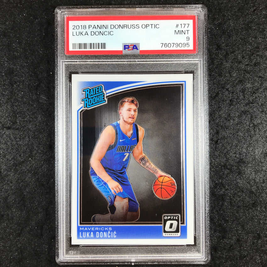 2018 Optic LUKA DONCIC Rated Rookie Base #177 PSA 9 (095)