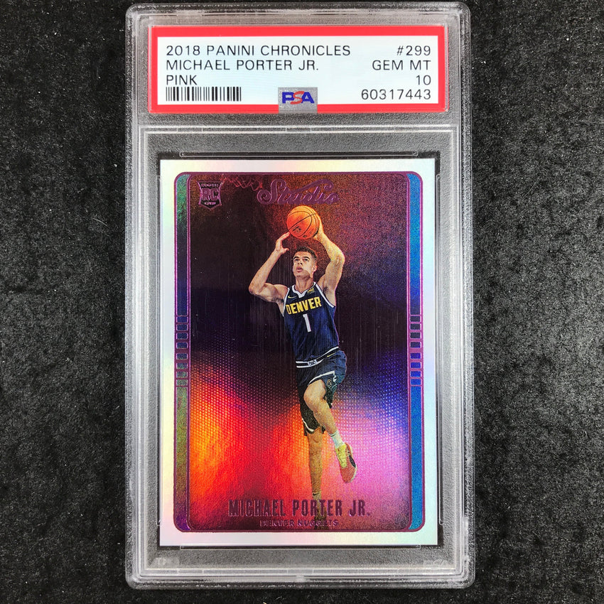 2018 Panini Chronicles MICHAEL PORTER JR. Rookie Studio Pink #299 PSA 10 (443)