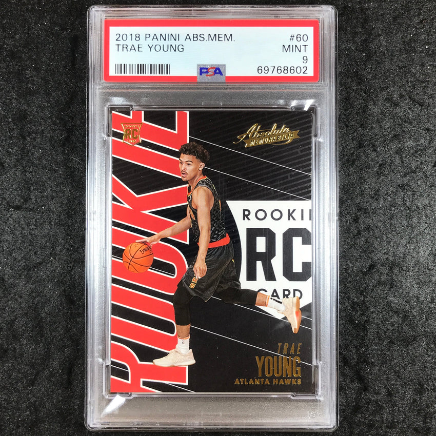 2018 Panini Absolute Memorabilia TRAE YOUNG Rookie #60 PSA 9 (602)