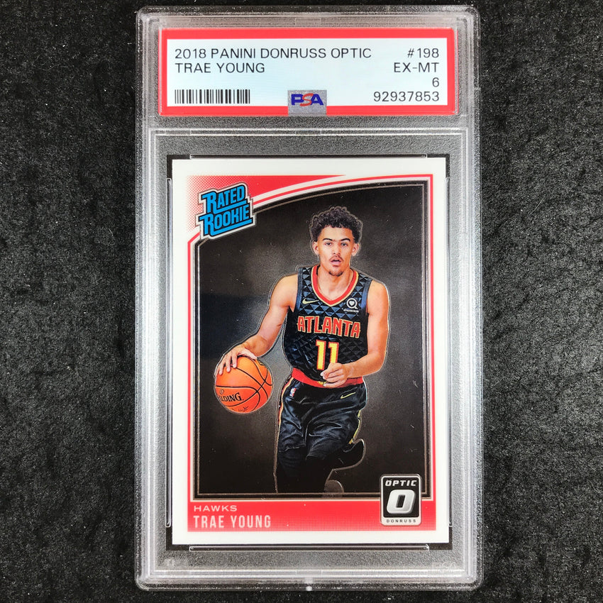 2018 Panini Donruss Optic TRAE YOUNG Rated Rookie #198 PSA 6 (853)