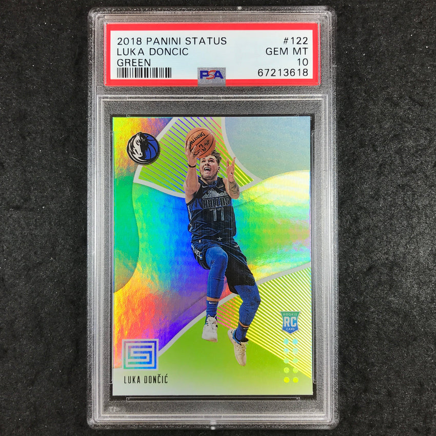 2018 Status LUKA DONCIC Rookie Green #122 PSA 10 (618)