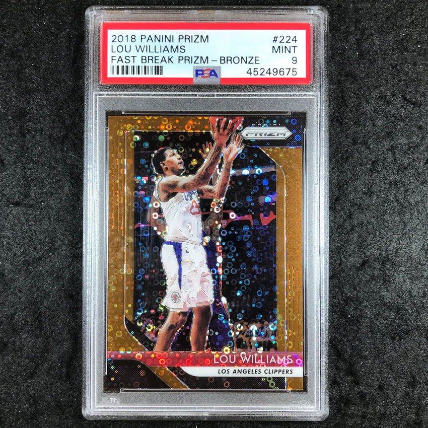 2018 Panini Prizm LOU WILLIAMS Fast Break Bronze 16/20 #224 PSA 9 (675)