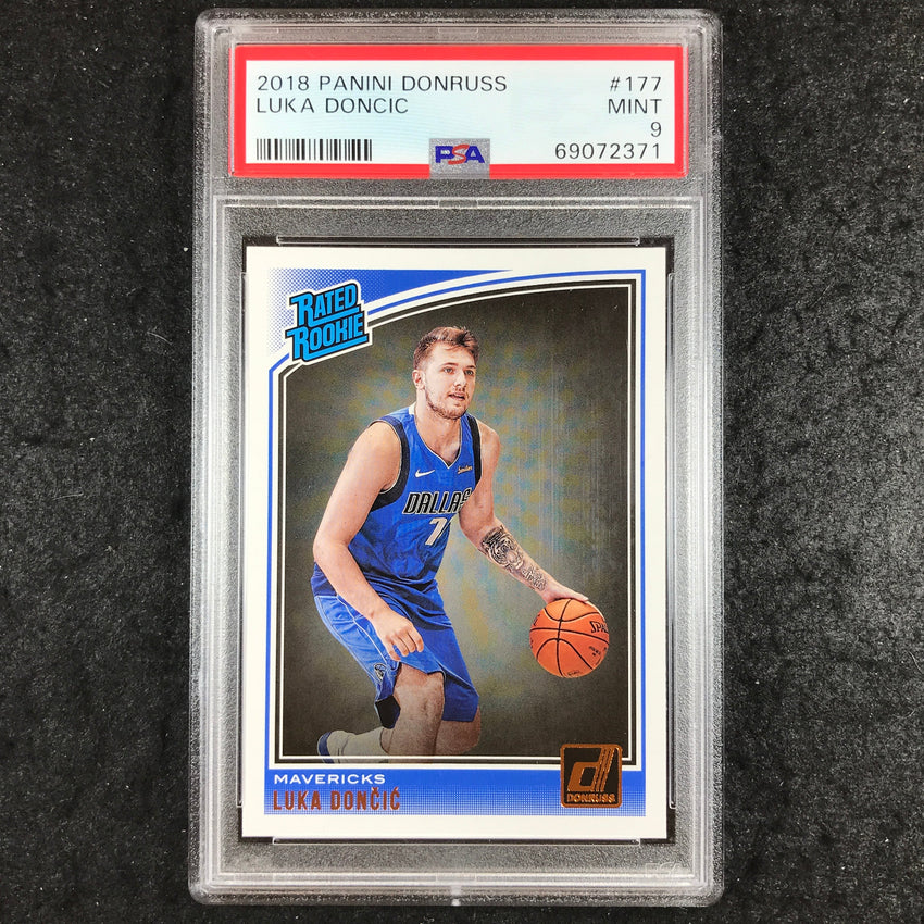 2018 Donruss LUKA DONCIC Rated Rookie Base #177 PSA 9 (371)