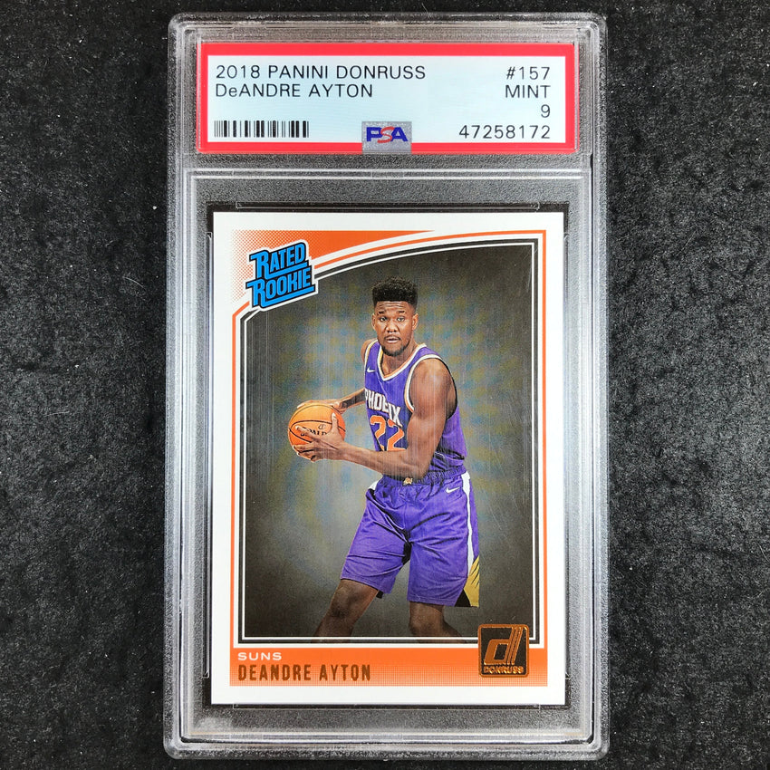 2018 Panini Donruss DEANDRE AYTON Rated Rookie Base #157 PSA 9 (172)
