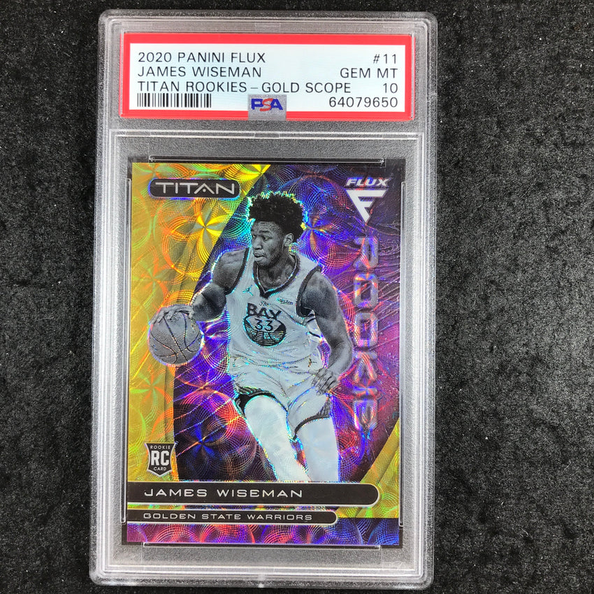 2020 Panini Flux JAMES WISEMAN Titan Rookies Gold Scope 2/18 #11 PSA 10 (650)