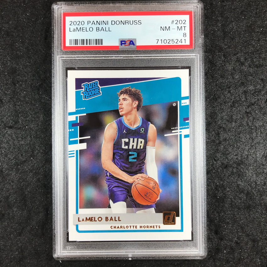 2020 Panini Donruss LAMELO BALL Rated Rookie #202 PSA 8 (241)