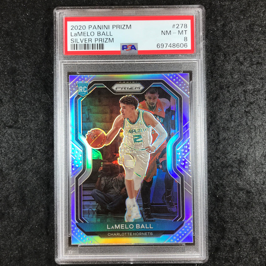 2020 Prizm LAMELO BALL Rookie Silver #278 PSA 8 (606)