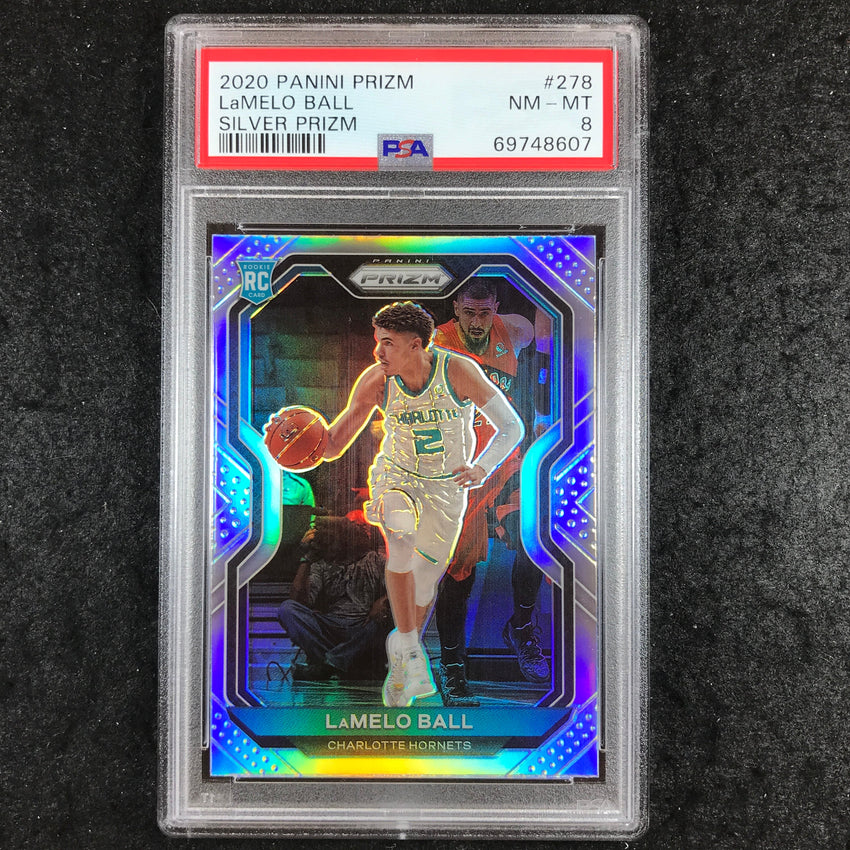 2020 Prizm LAMELO BALL Rookie Silver #278 PSA 8 (607)