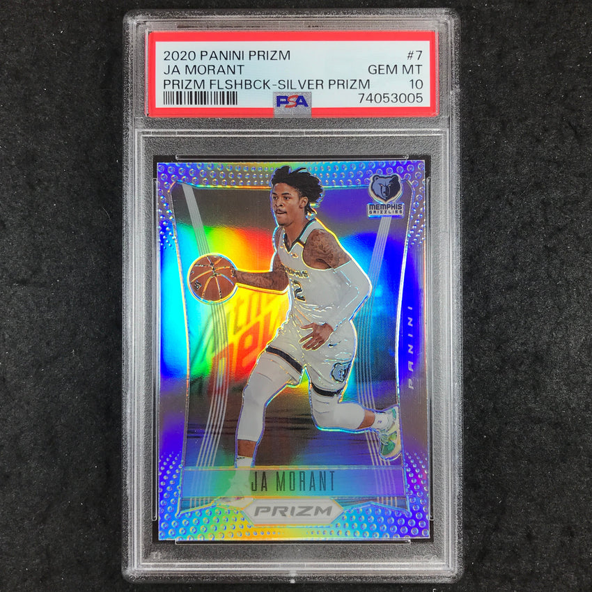 2020 Panini Prizm JA MORANT Prizm Flashback Silver #7 PSA 10 (005)