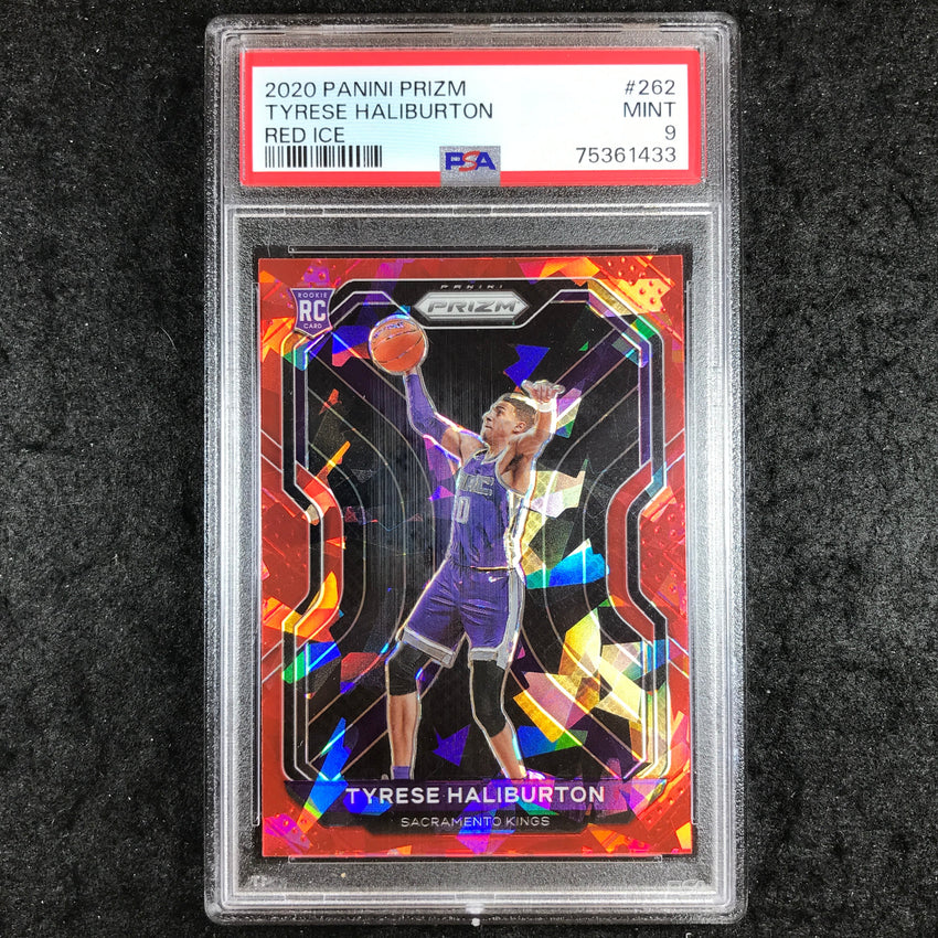 2020 Prizm TYRESE HALIBURTON Rookie Red Ice #262 PSA 9 (433)