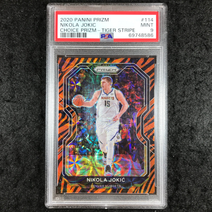2020 Panini Prizm NIKOLA JOKIC Choice Tiger Stripe #114 PSA 9 (586)