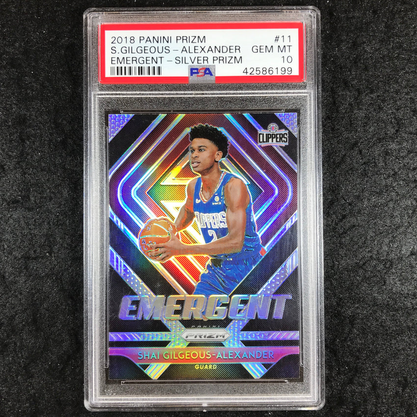 2018 Prizm SHAI GILGEOUS-ALEXANDER Rookie Emergent Silver #11 PSA 10 (199)