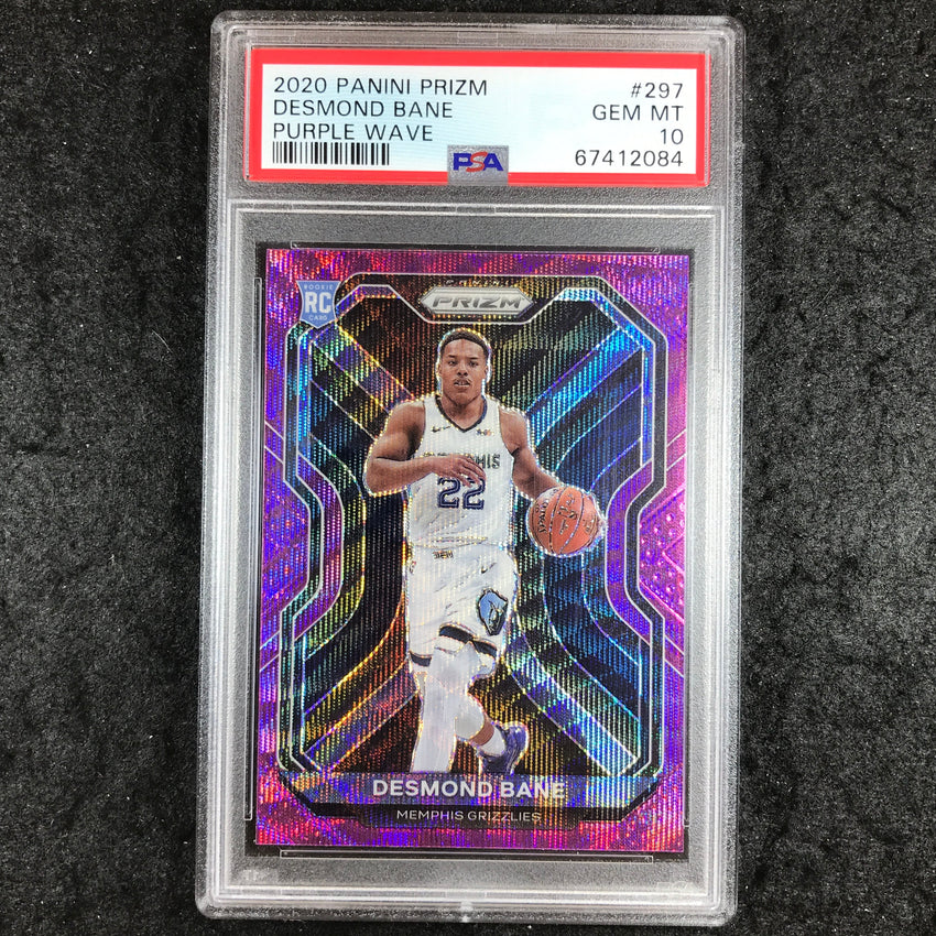 2020 Panini Prizm DESMOND BANE Purple Wave #297 PSA 10 (084)