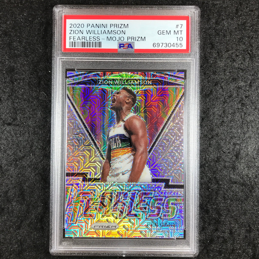 2020 Panini Prizm ZION WILLIAMSON Fearless Mojo 12/25 #7 PSA 10 (455)