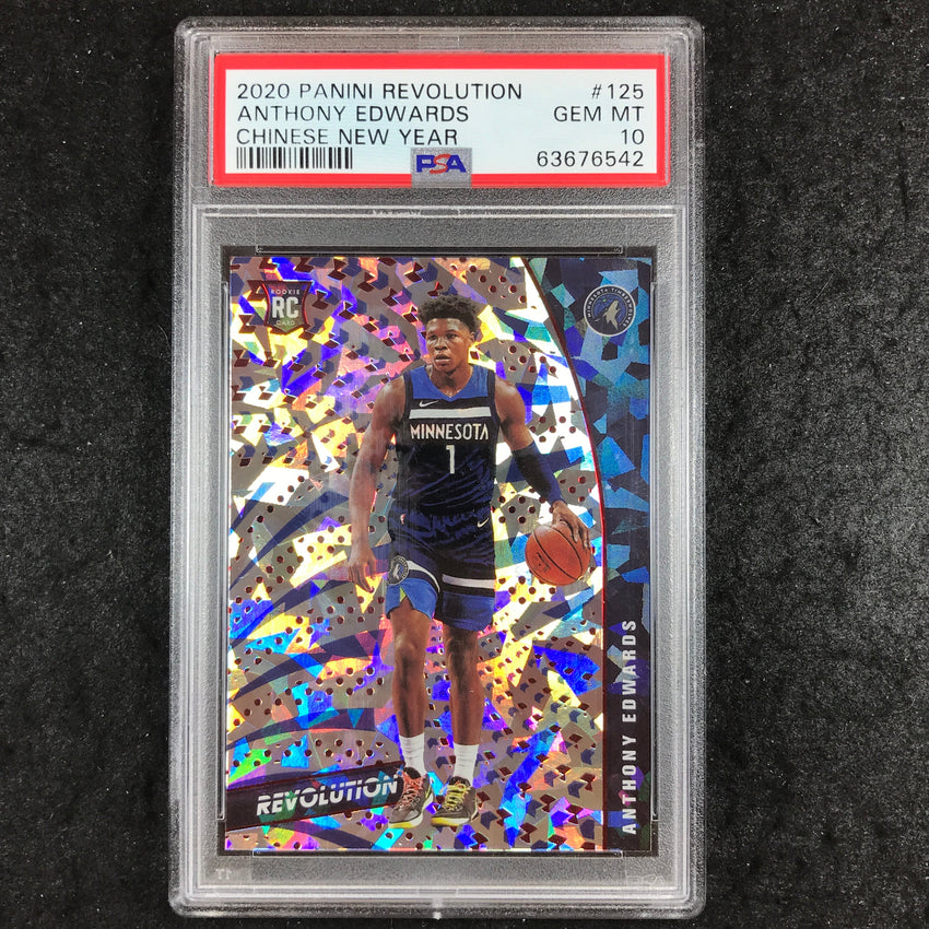 2020 Panini Revolution ANTHONY EDWARDS Rookie Chinese New Year #125 PSA 10 (542)