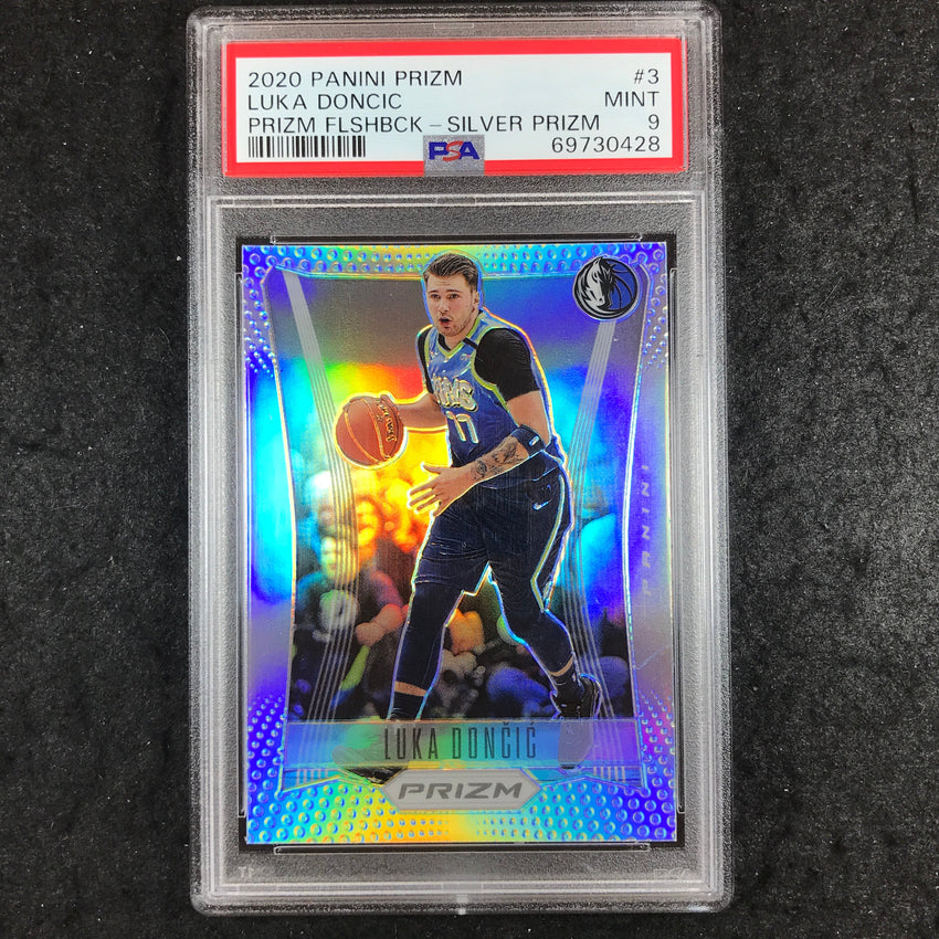 2020 Panini Prizm LUKA DONCIC Prizm Flashback Silver #3 PSA 9 (428)