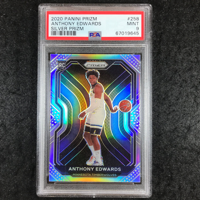 2020 Prizm ANTHONY EDWARDS Rookie Silver #258 PSA 9 (645)