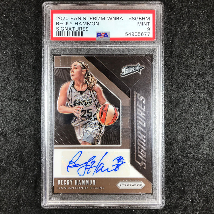 2020 Panini Prizm WNBA BECKY HAMMON Signatures Auto #SGBHM PSA 9 (677)