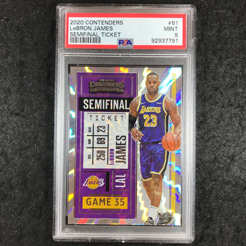 2020 Panini Contenders LEBRON JAMES Semifinal Ticket 26/99 #81 PSA 9 (791)