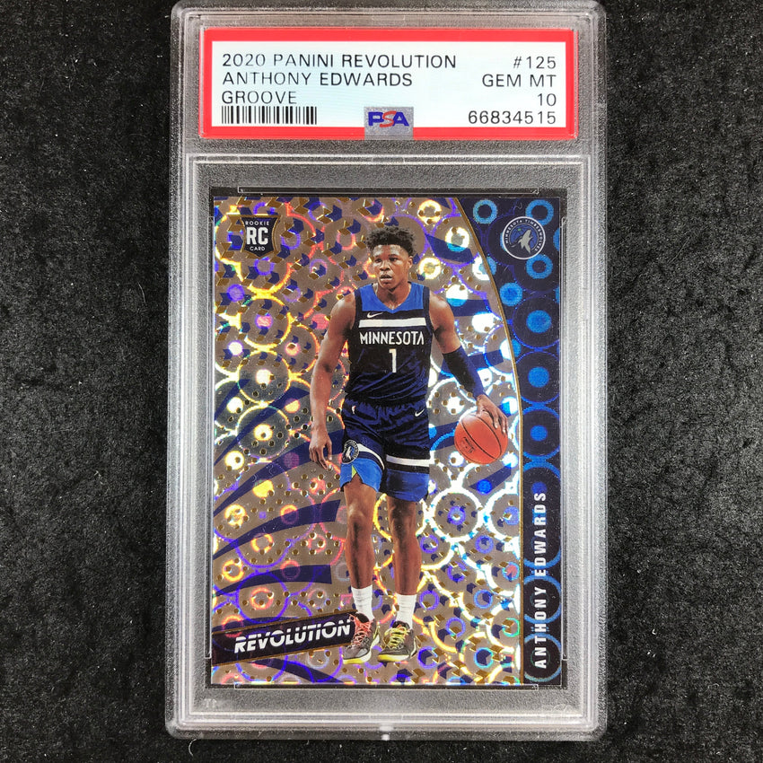 2020 Panini Revolution ANTHONY EDWARDS Rookie Groove #125 PSA 10 (515)