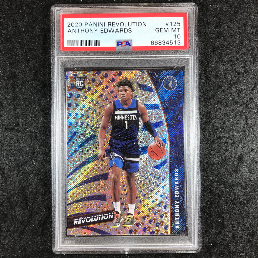 2020 Panini Revolution ANTHONY EDWARDS Rookie #125 PSA 10 (513)