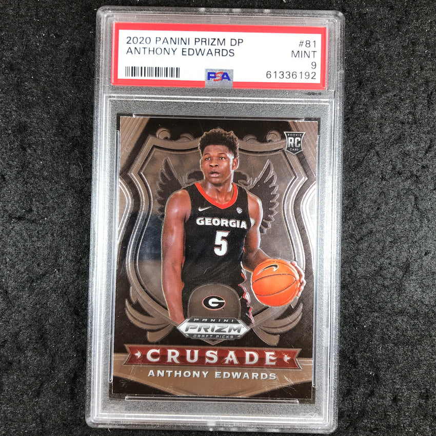 2020 Panini Prizm Draft Picks ANTHONY EDWARDS Rookie #81 PSA 9 (192)