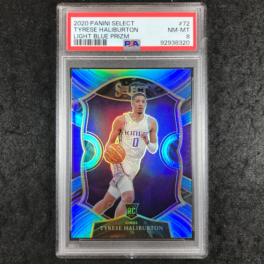 2020 Panini Select TYRESE HALIBURTON Light Blue 227/299 #72 PSA 8 (320)