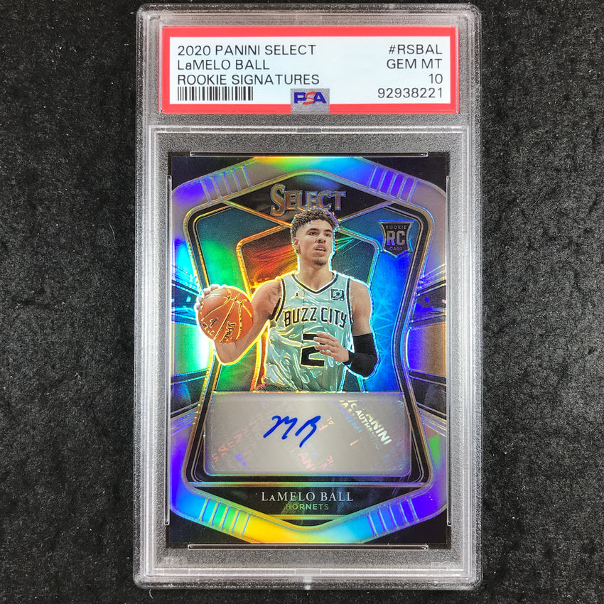 2020 Select LAMELO BALL Rookie Signatures Auto Silver 20/249 #RSBAL PSA 10 (221)