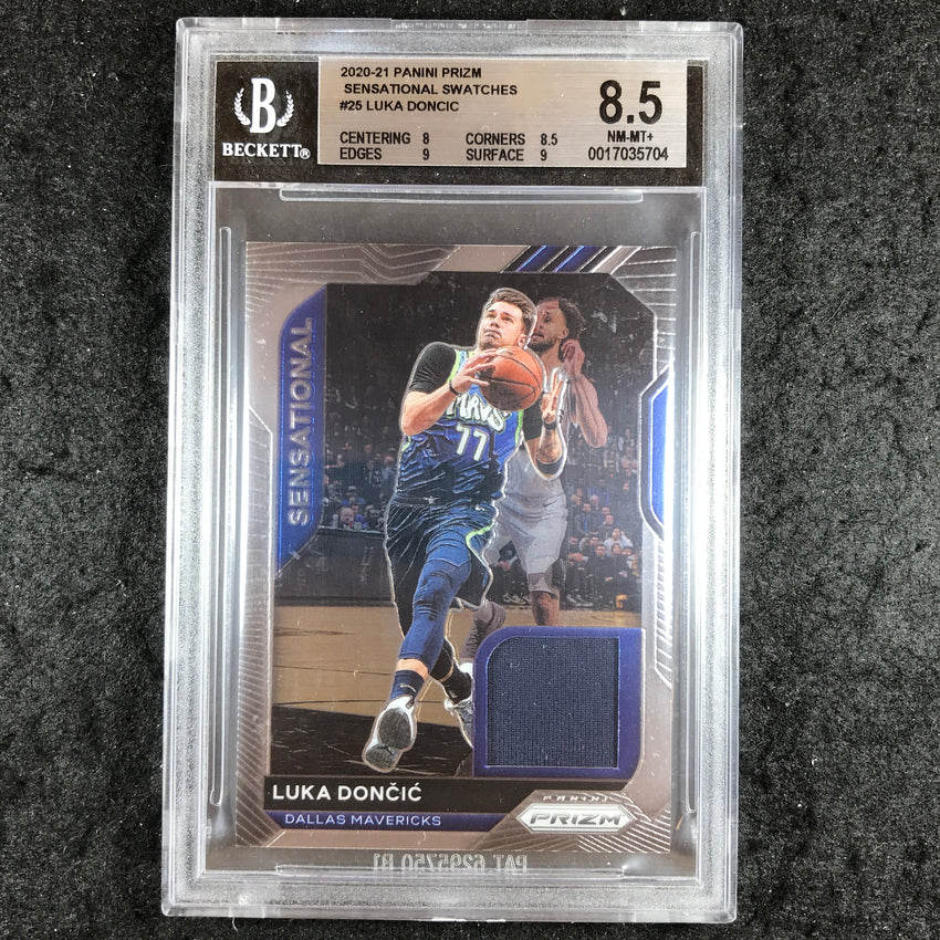 2020 Panini Prizm LUKA DONCIC Sensational Swatches Relic #25 BGS 8.5 (704)