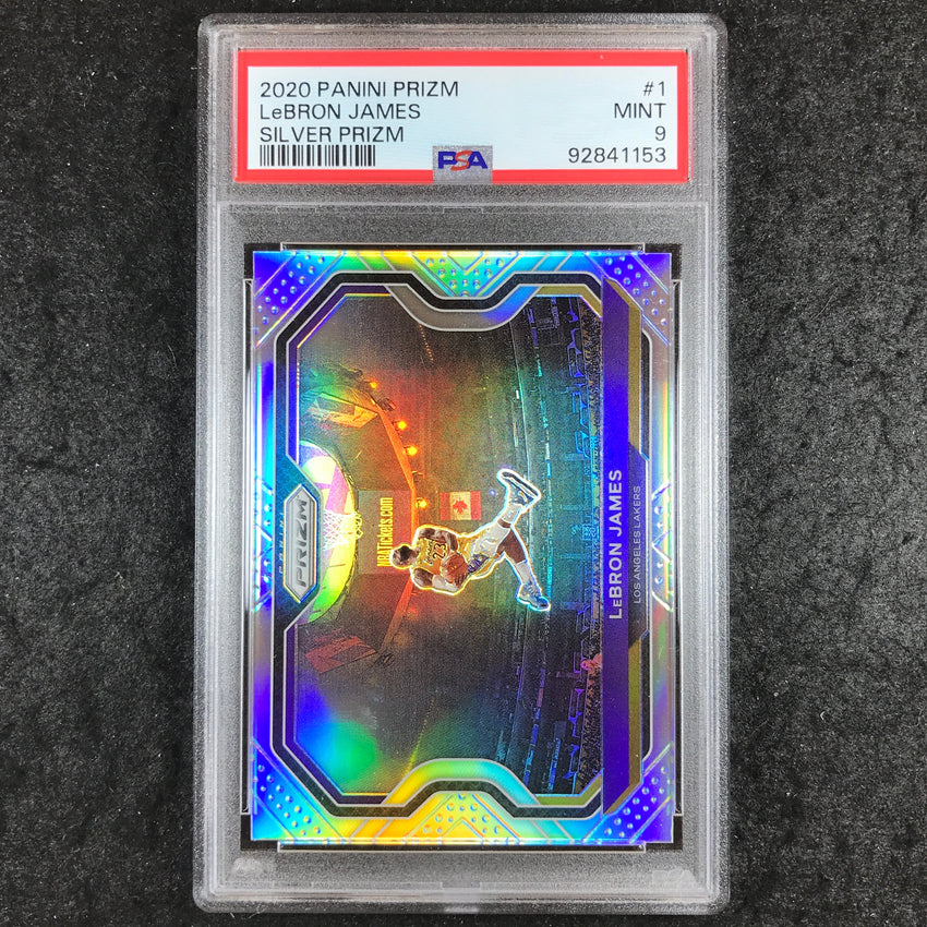 2020 Panini Prizm LEBRON JAMES Silver Prizm #1 PSA 9 (153)