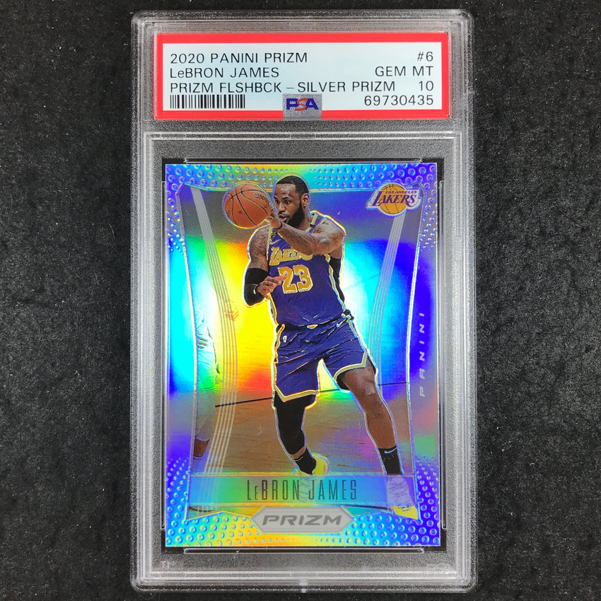 2020 Panini Prizm LEBRON JAMES Prizm Flashback Silver #6 PSA 10 (435)