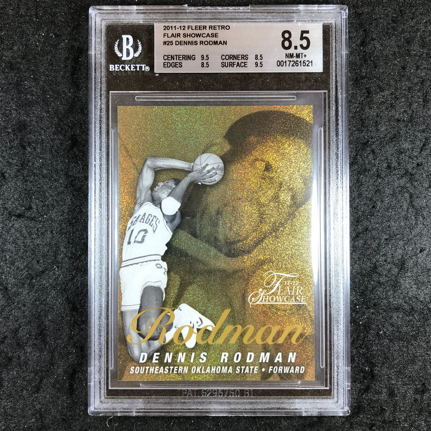 2011 Fleer Retro DENNIS RODMAN Flair Showcase 30/150 #25 BGS 8.5 (521)