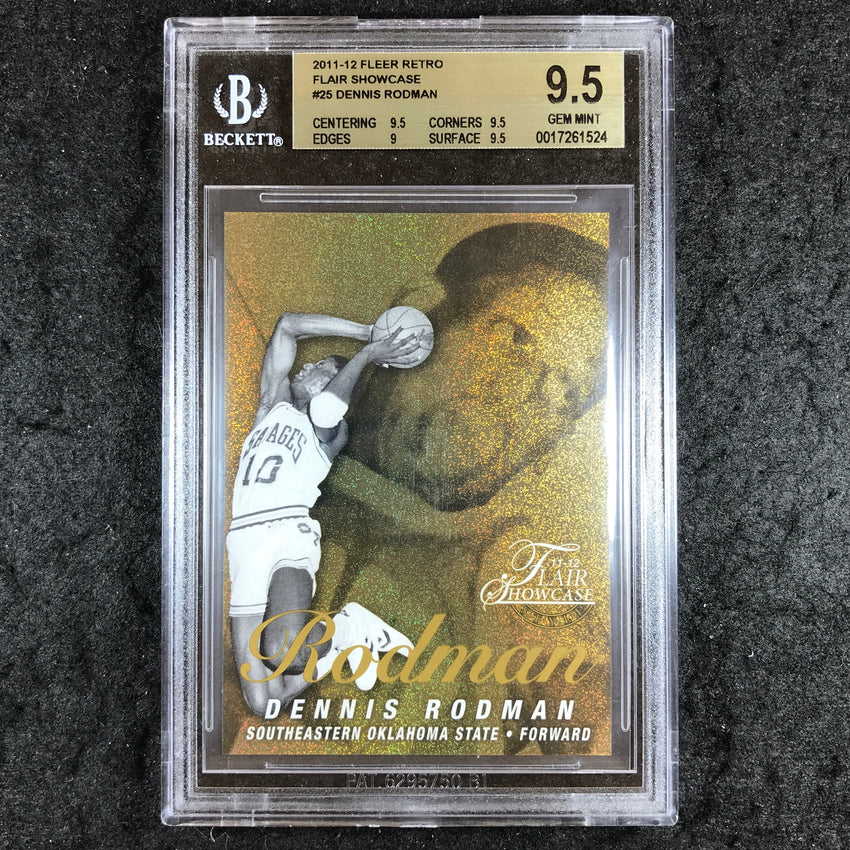 2011 Fleer Retro DENNIS RODMAN Flair Showcase 17/150 #25 BGS 9.5 (524)