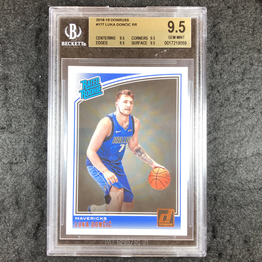 2018 Donruss LUKA DONCIC Rated Rookie Base #177 BGS 9.5 (059)