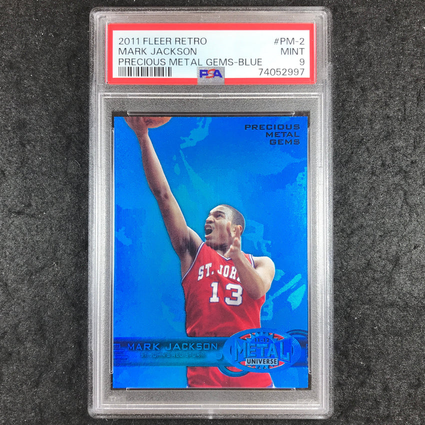 2011 Fleer Retro MARK JACKSON Precious Metal Gems Blue 25/50 #PM-2 PSA 9 (997)